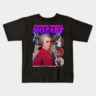 MOZART RAP TEE Wolfgang Amadeus Mozart Cool Vintage Retro 90's Graphic Classical Composer Band Version 2 T-Shirt Kids T-Shirt